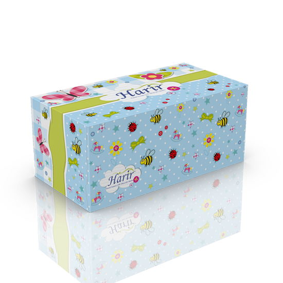 تصویر از دستمال کاغذی حریر 150 برگ 3 لایه  طرح آرام و کودکانه