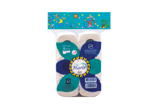 تصویر از دستمال توالت حریر 4لایه 6قلو