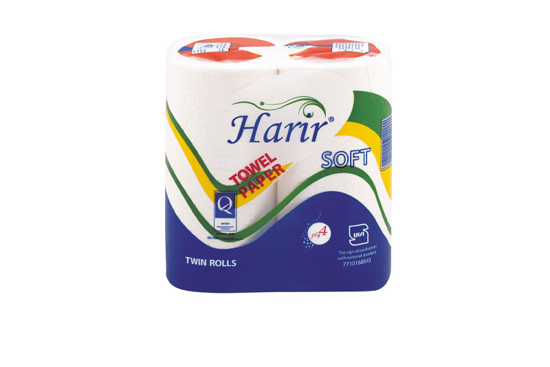 تصویر از دستمال حوله حریر 4لایه 2قلو